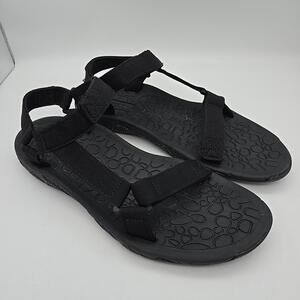 KHOMBU Mens' Will ADJUSTABLE STRAPS SANDALS Black Size 12